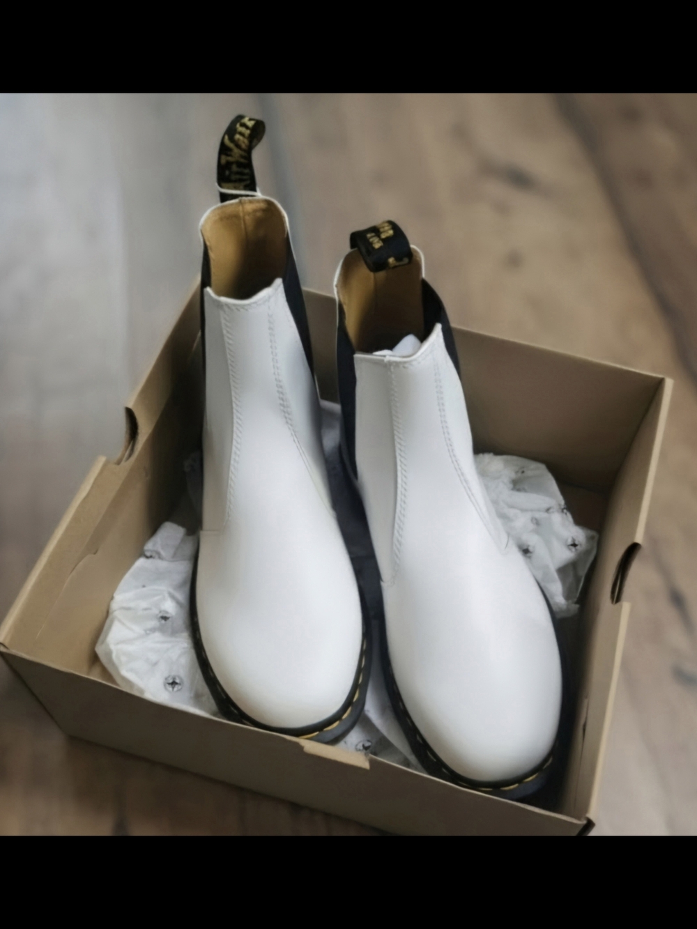 Dr. Martens White Chelsea Boots